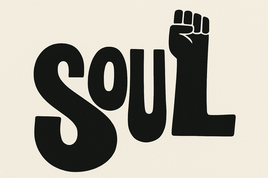 Branded graphic featuring the article title “What Is Soul Music?” with a retro color palette and modern font style.