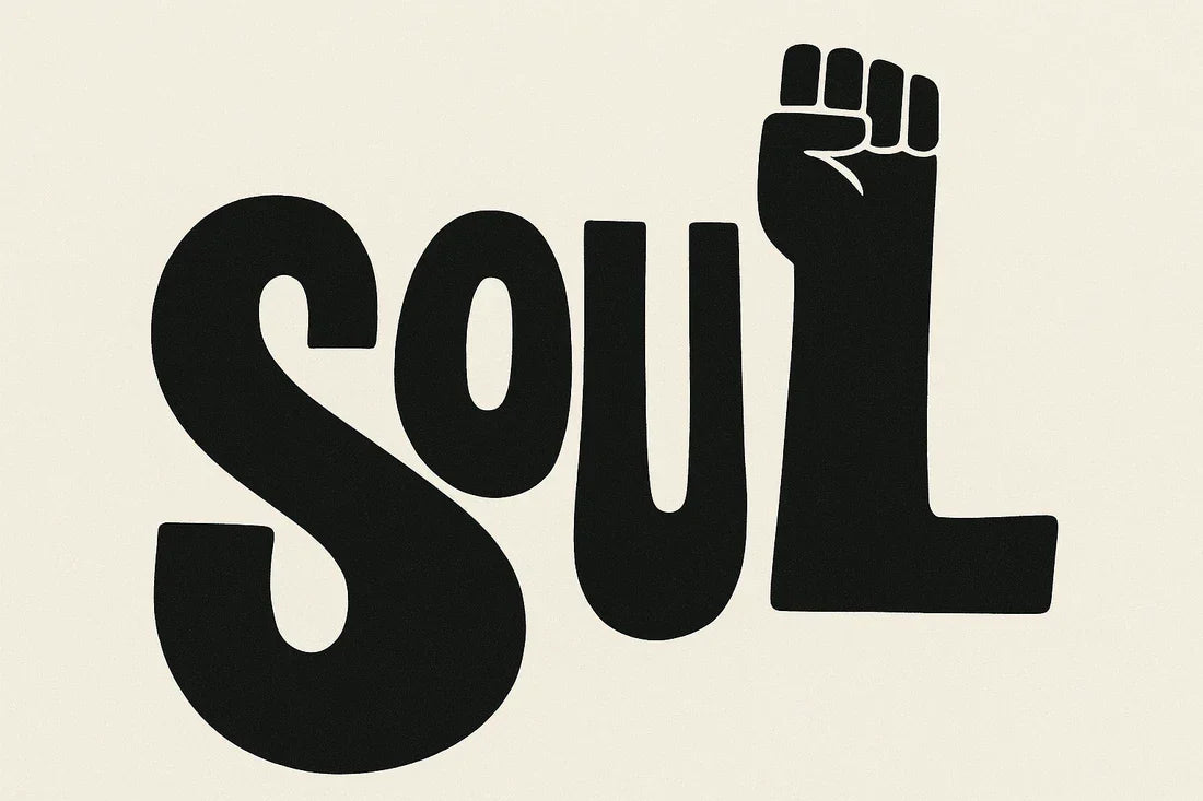 Branded graphic featuring the article title “What Is Soul Music?” with a retro color palette and modern font style.