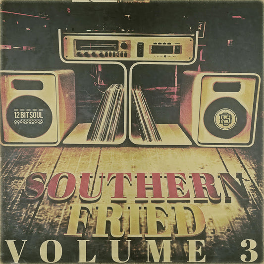 Southern Fried Vol. 3 artwork featuring vintage-inspired visuals for a soulful guitar loop sample pack
