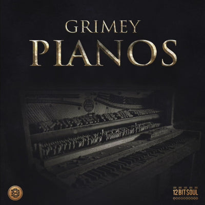 Grimey Pianos sample pack by Divided Souls Entertainment featuring RZA-inspired vinyl piano loops and vinyl SFX

