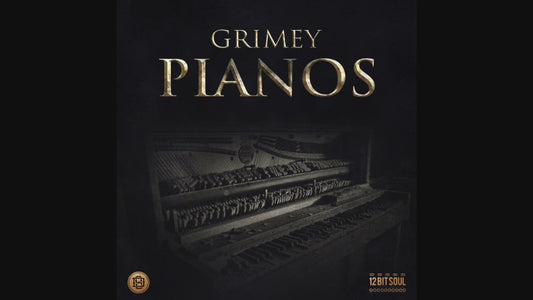 Grimey Pianos sample pack by Divided Souls Entertainment featuring RZA-inspired vinyl piano loops and vinyl SFX

