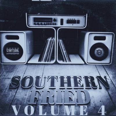 Southern Fried Vol. 4 sound kit cover artwork featuring guitars, basses, and keys for hip hop and soul music producers